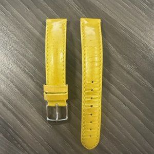 Michele 16mm Yellow Calf Leather Strap